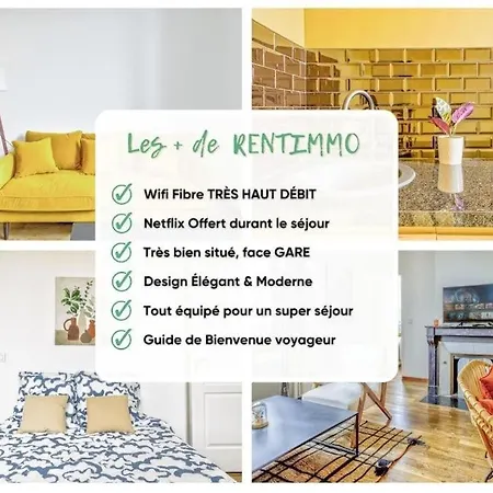 Le Safari I Cosy & Family I Face Gare & Parking I Rent Immo